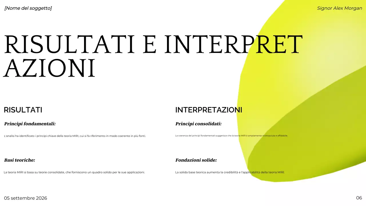 presentazione del progetto green modern