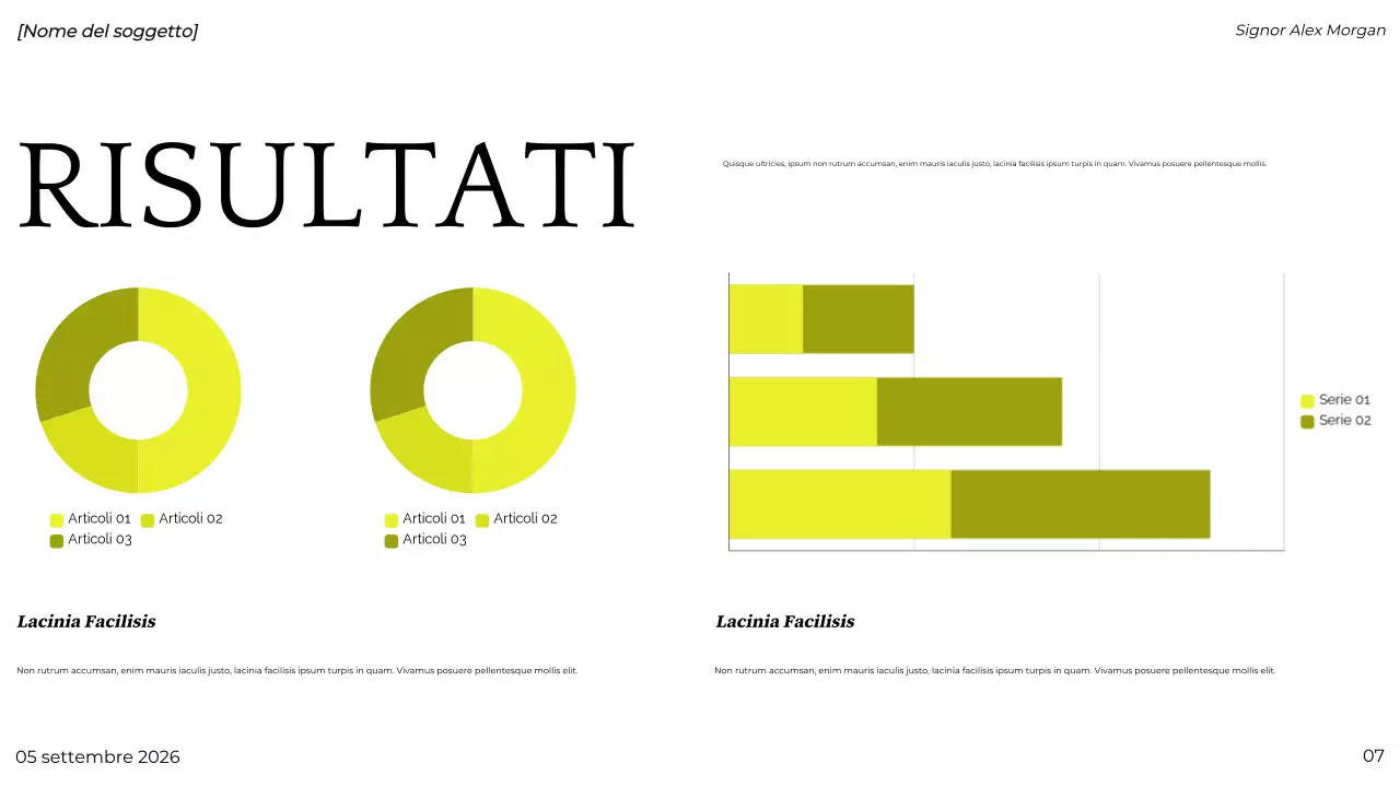 presentazione del progetto green modern