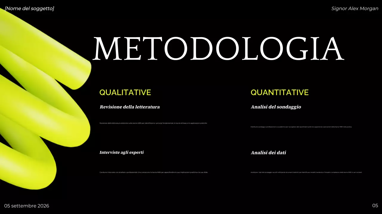 presentazione del progetto green modern