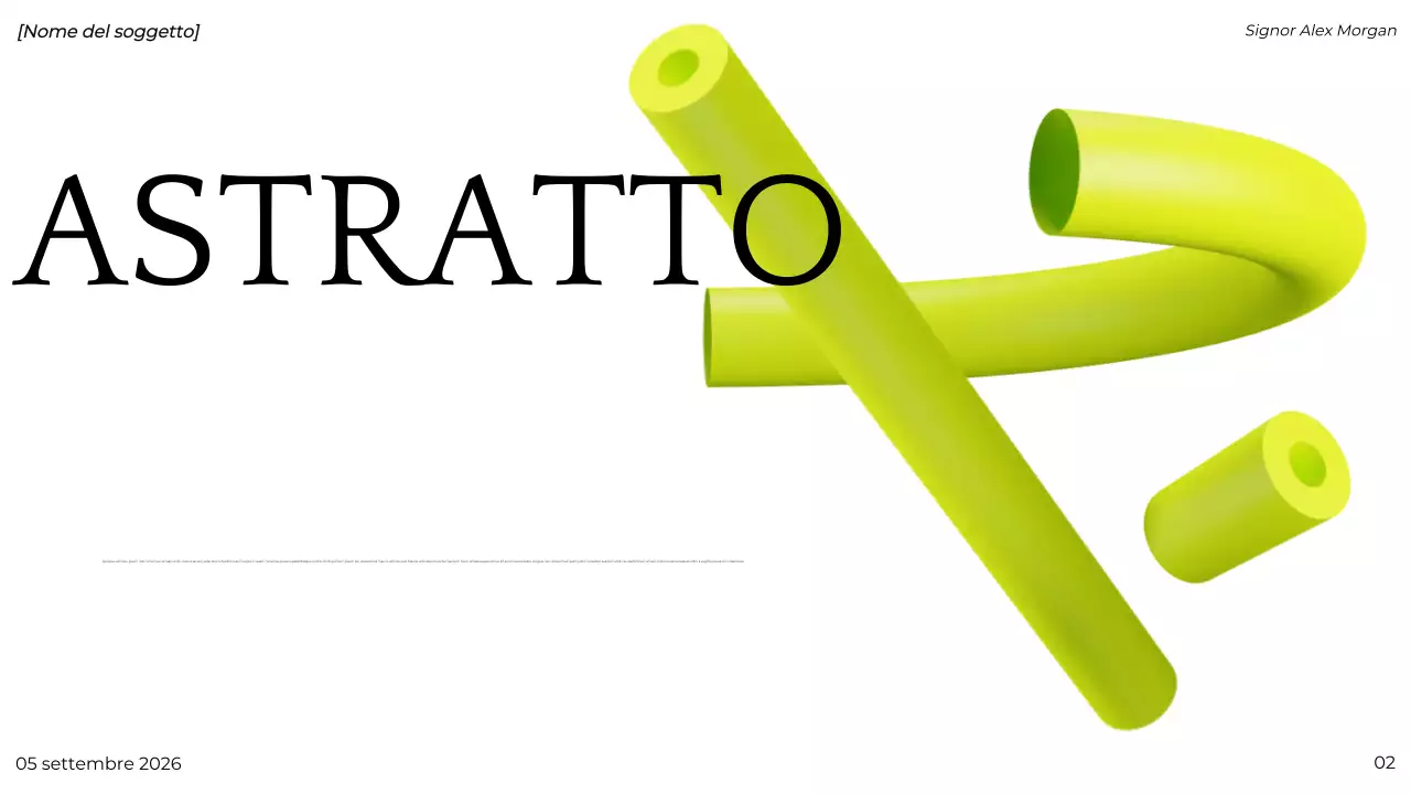 presentazione del progetto green modern