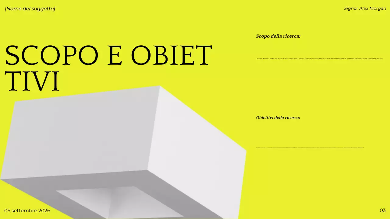 presentazione del progetto green modern