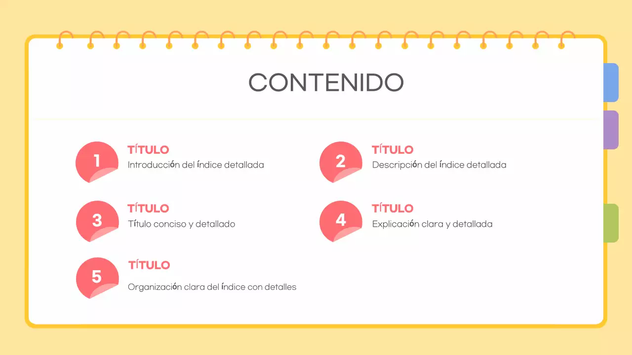 Amarillo Descripción sencilla de la plantilla