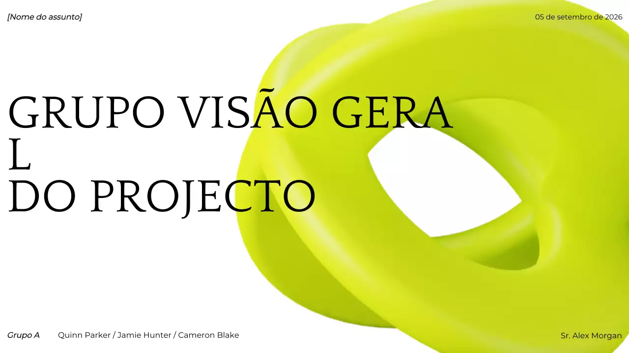 apresentação do projeto green modern