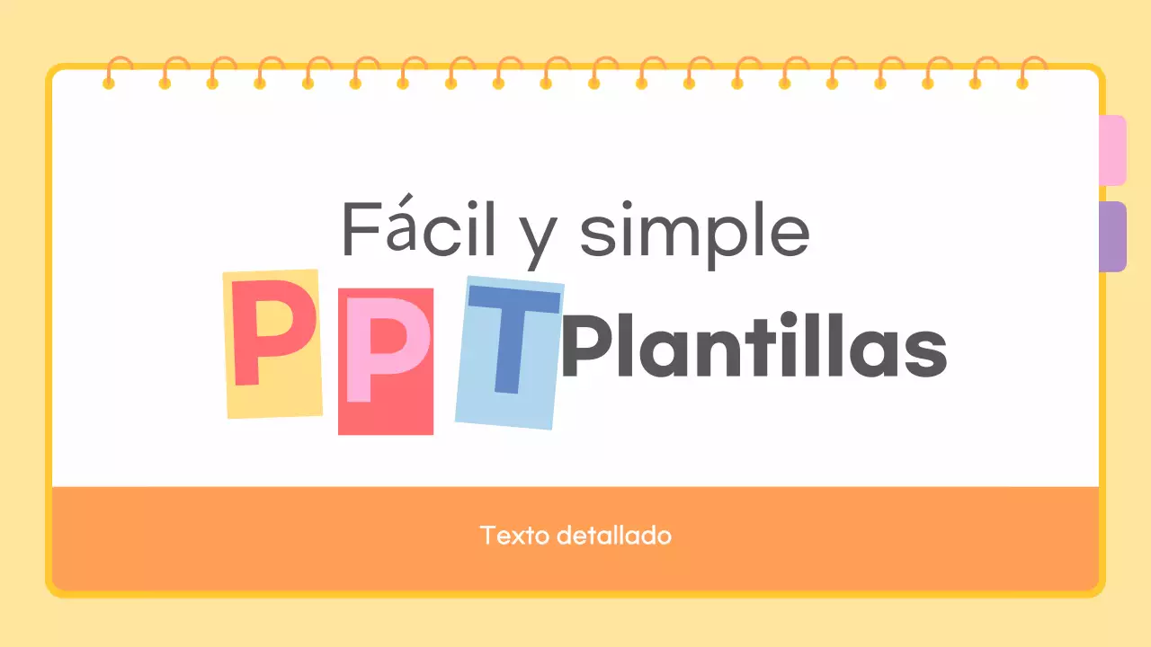 Amarillo Descripción sencilla de la plantilla