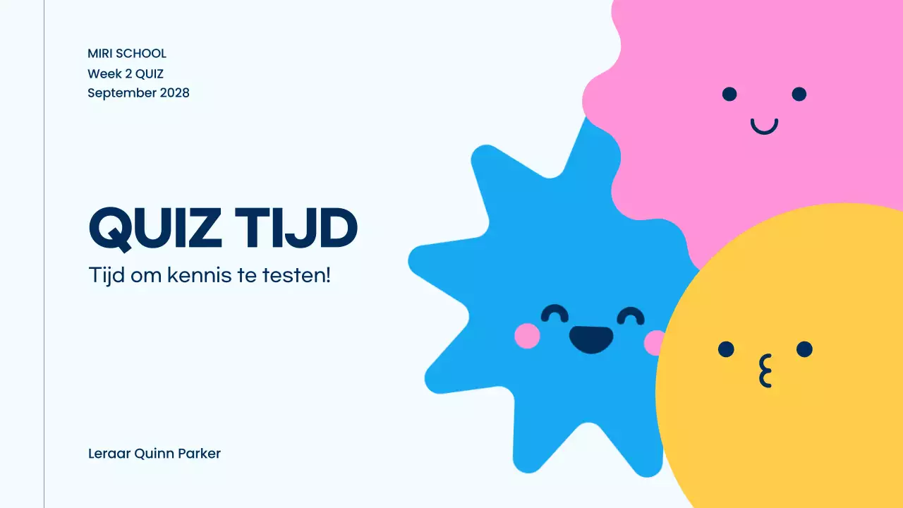 Kleurrijke Speelse Quiz Tijd