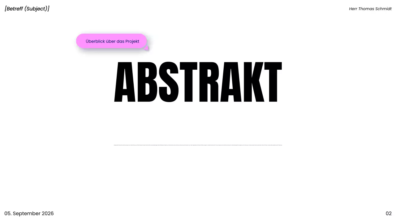 blue modern Projektpräsentation