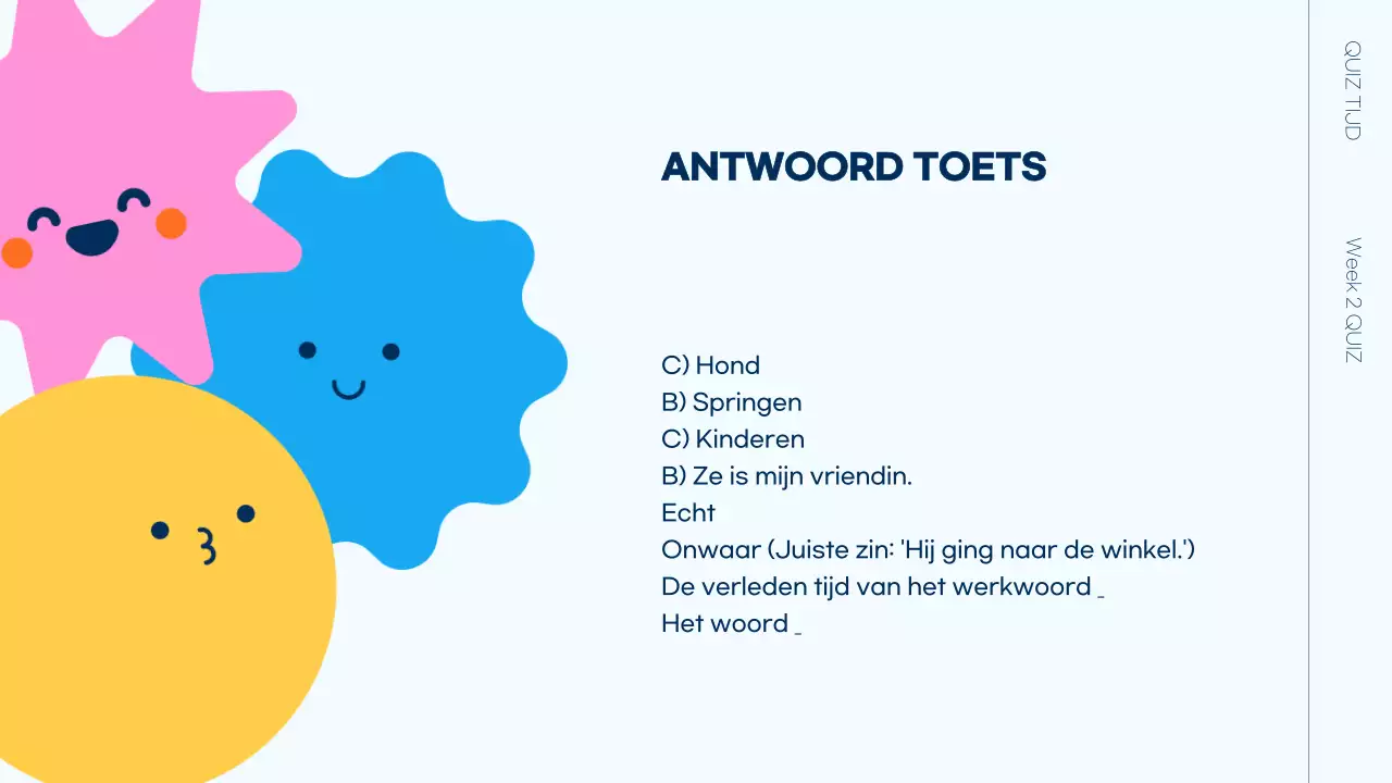 Kleurrijke Speelse Quiz Tijd