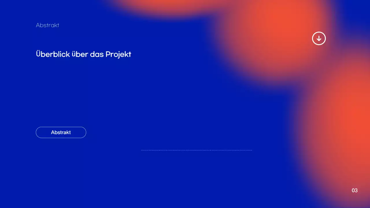 Präsentation des Forschungsprojekts "Blauer und oranger Farbverlauf