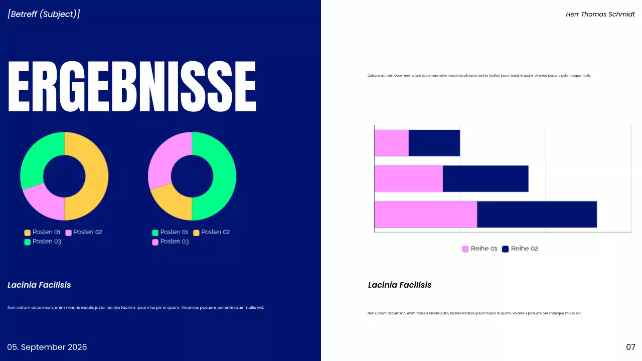 blue modern Projektpräsentation