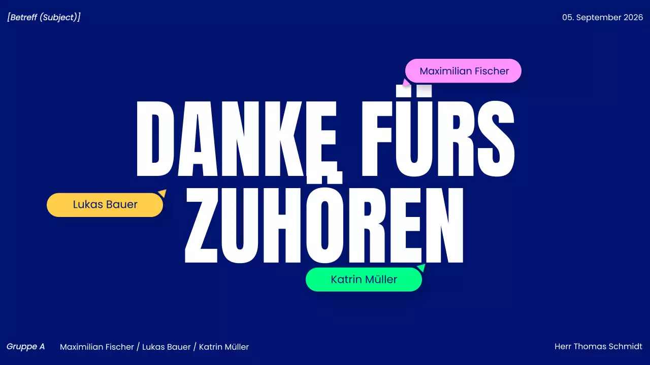 blue modern Projektpräsentation