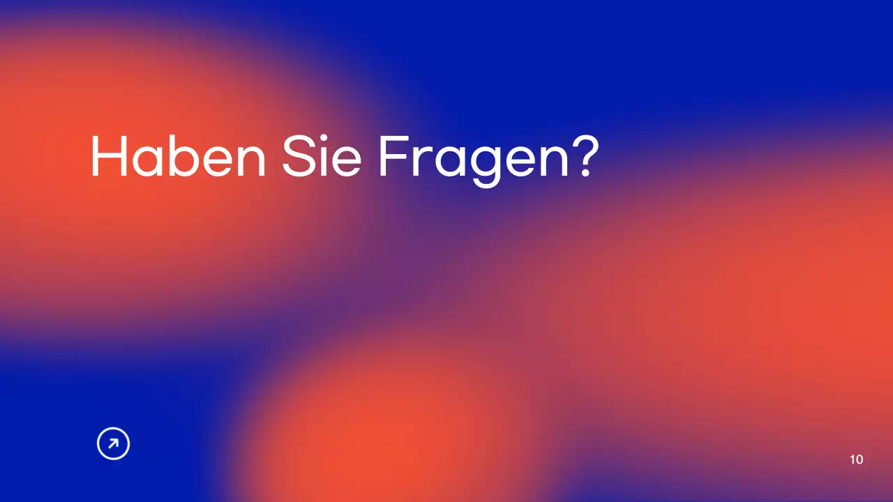 Präsentation des Forschungsprojekts "Blauer und oranger Farbverlauf