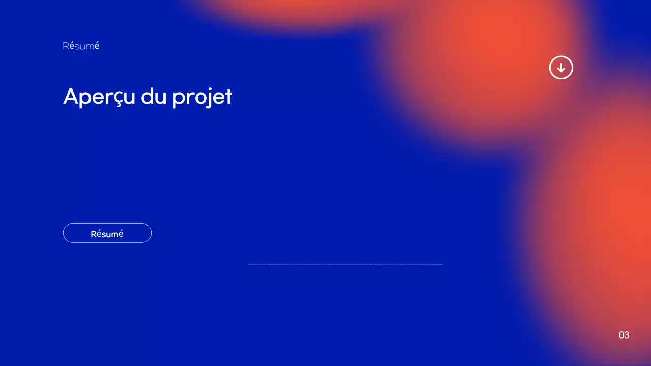 Présentation du projet de recherche sur les dégradés de bleu et d'orange