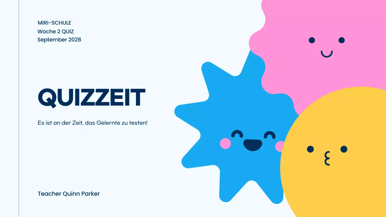 Bunte, spielerische Quiz-Zeit