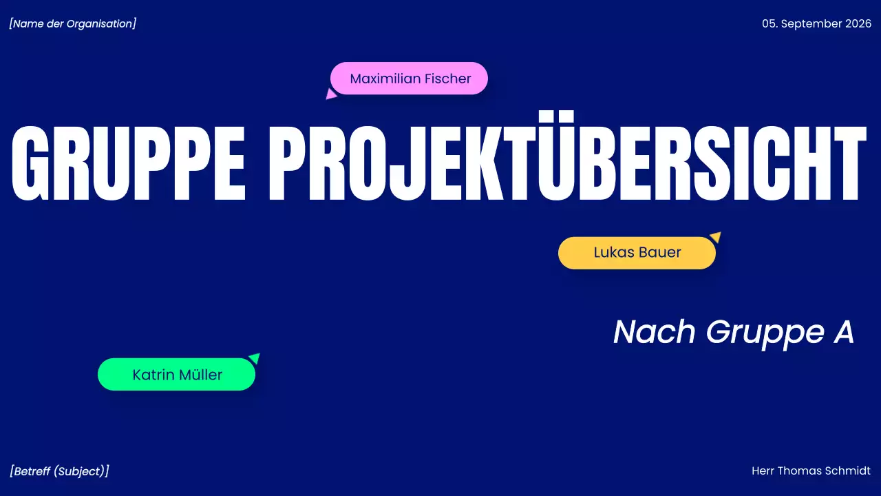 blue modern Projektpräsentation