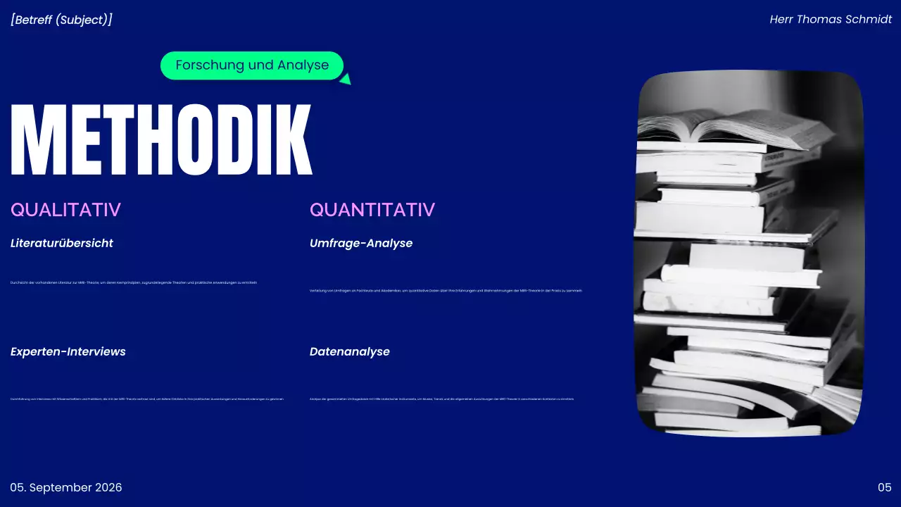 blue modern Projektpräsentation