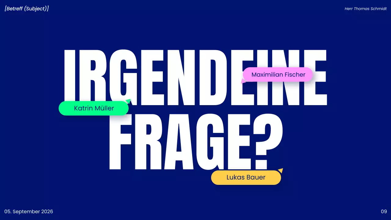 blue modern Projektpräsentation