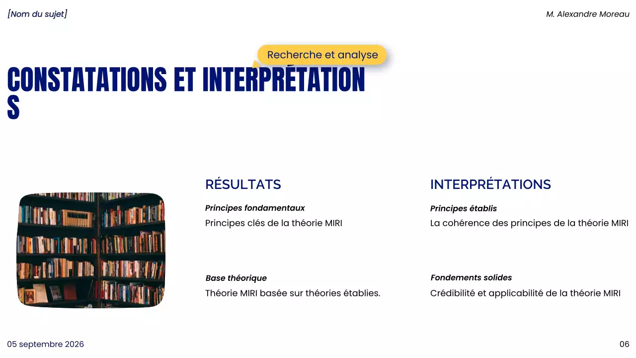 présentation d'un projet moderne bleu