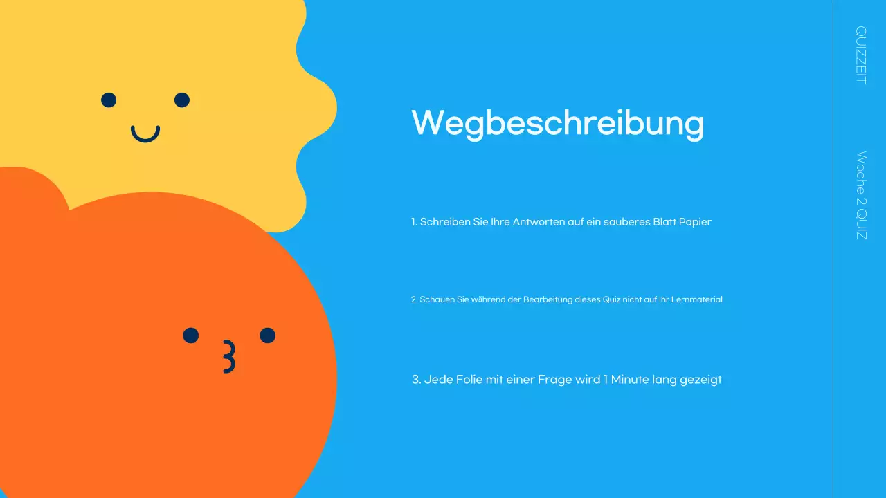 Bunte, spielerische Quiz-Zeit