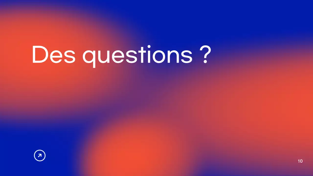 Présentation du projet de recherche sur les dégradés de bleu et d'orange