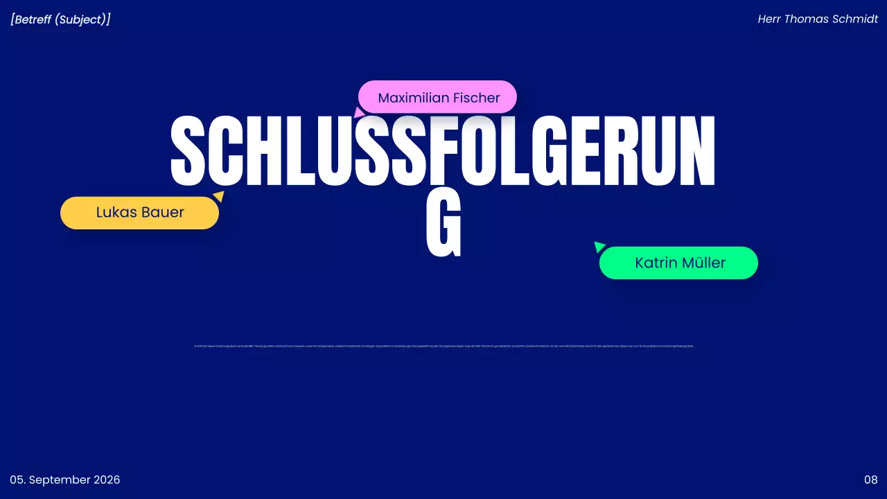 blue modern Projektpräsentation