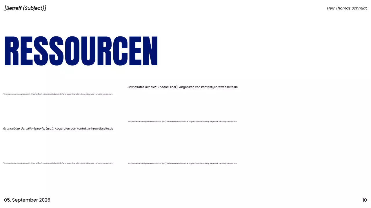 blue modern Projektpräsentation