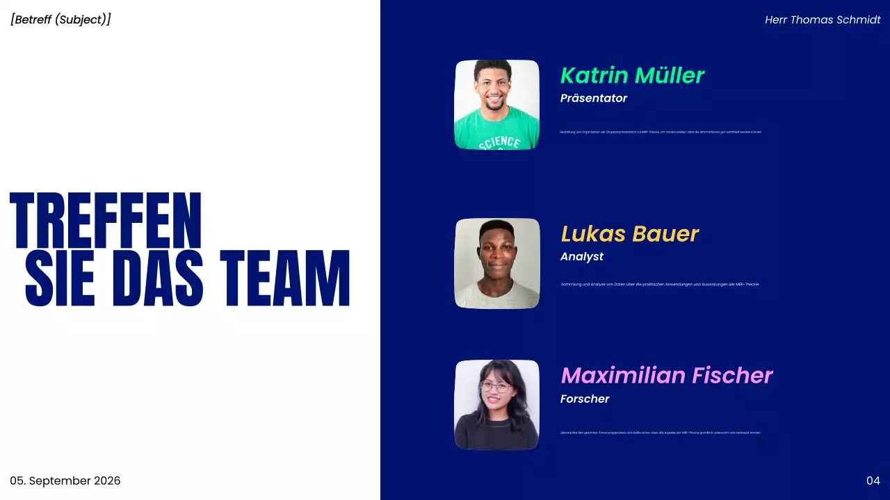 blue modern Projektpräsentation