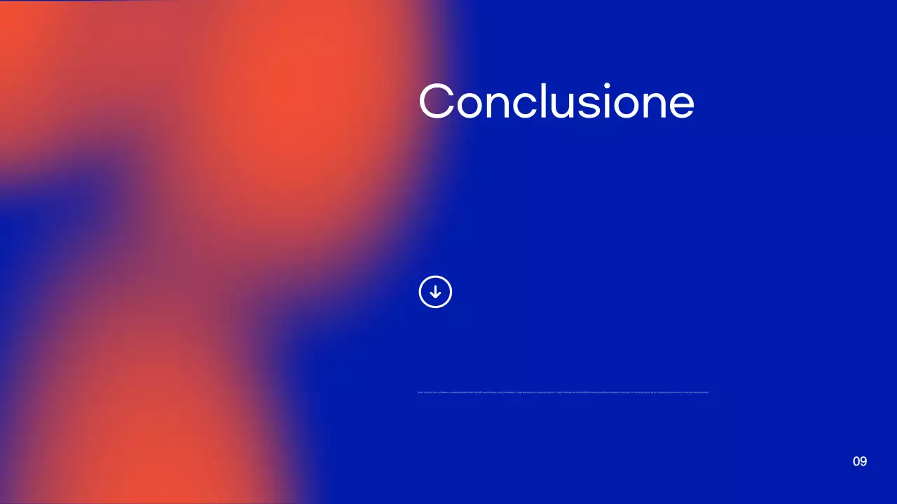 Presentazione del progetto di ricerca sul gradiente blu e arancione