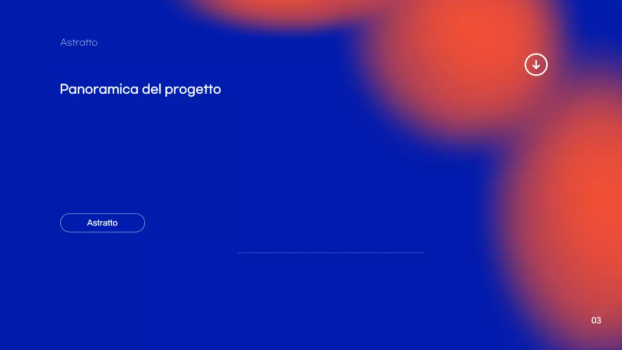 Presentazione del progetto di ricerca sul gradiente blu e arancione