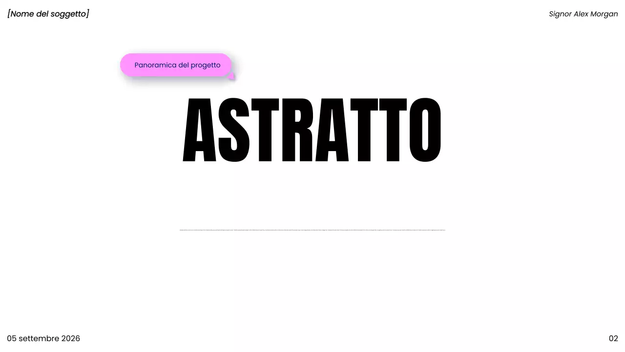 presentazione del progetto blu moderno