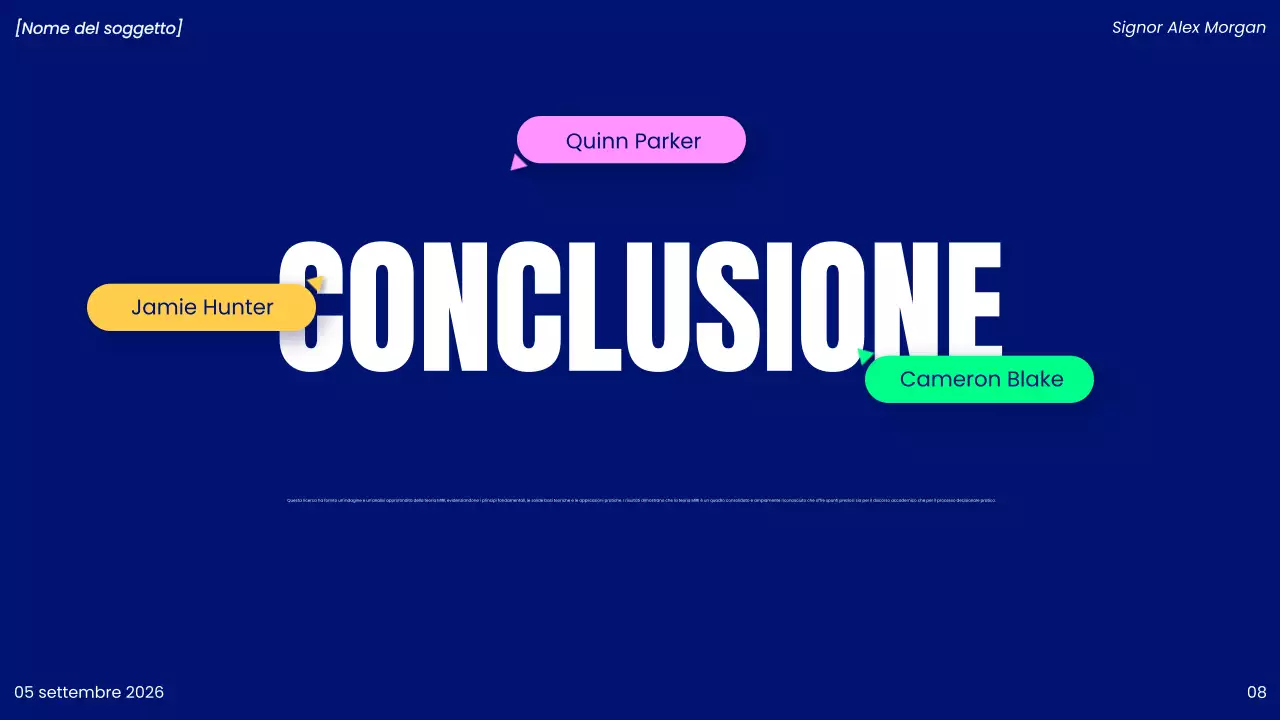 presentazione del progetto blu moderno