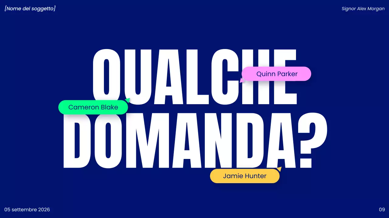 presentazione del progetto blu moderno