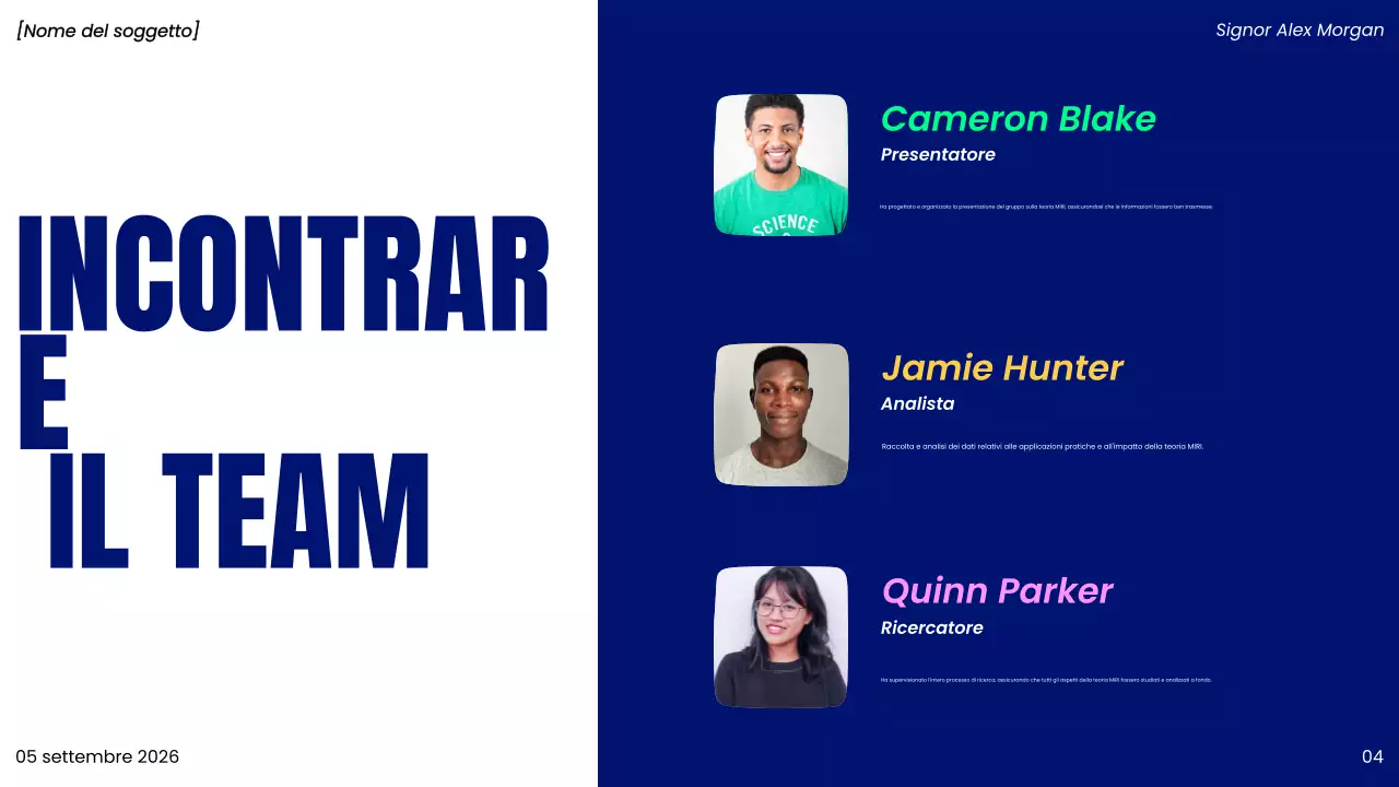 presentazione del progetto blu moderno