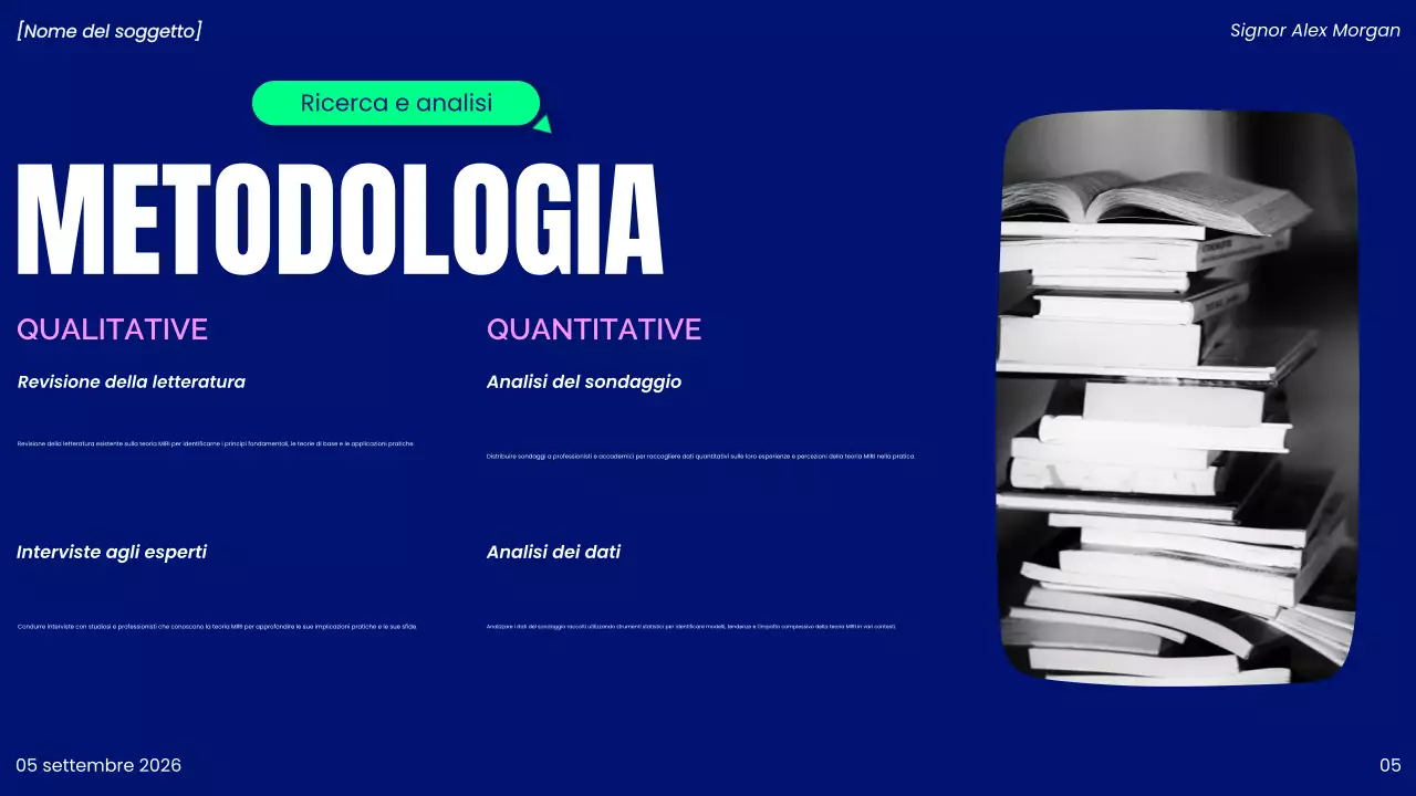 presentazione del progetto blu moderno