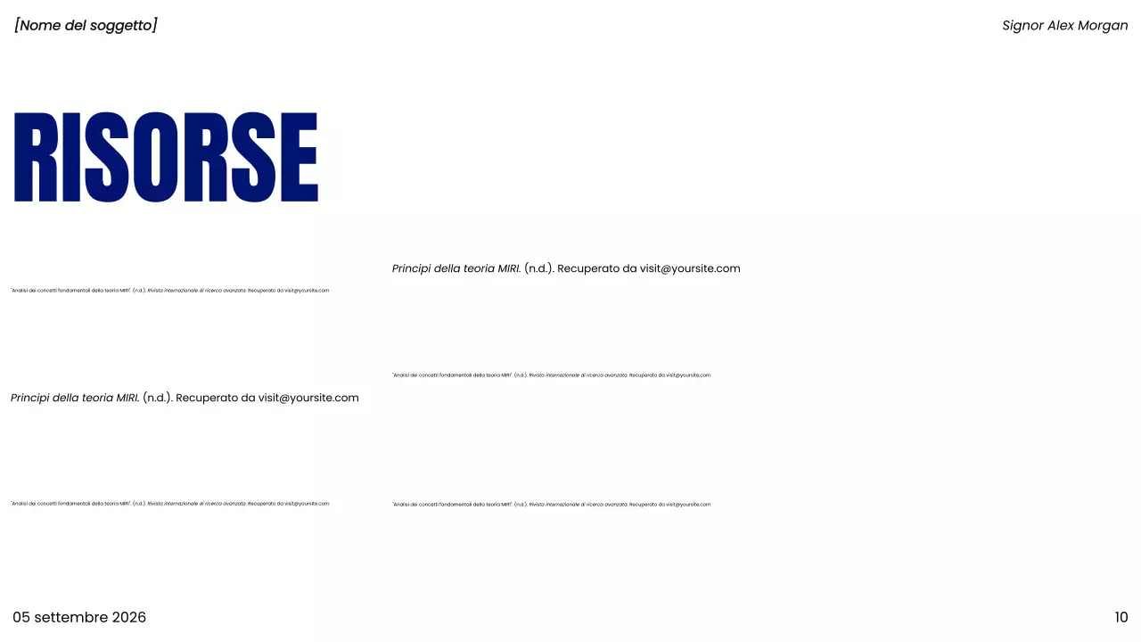 presentazione del progetto blu moderno