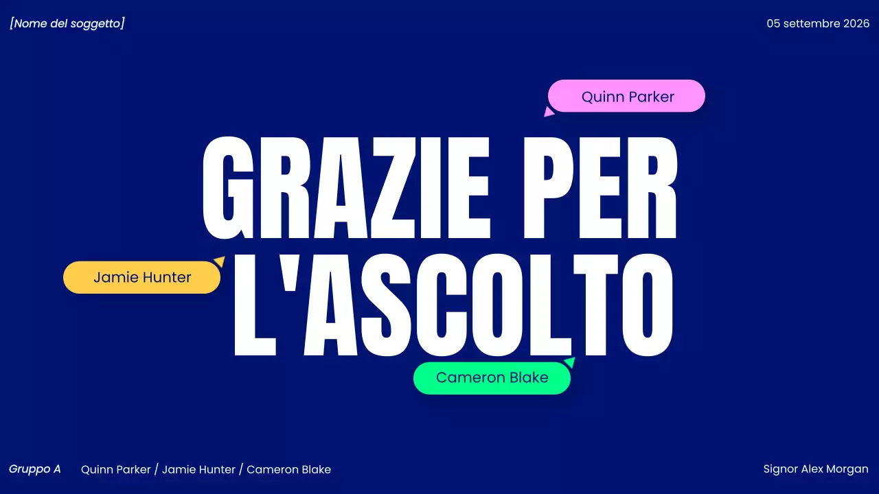 presentazione del progetto blu moderno