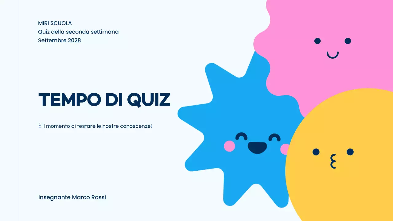 Tempo di Quiz colorati e giocosi