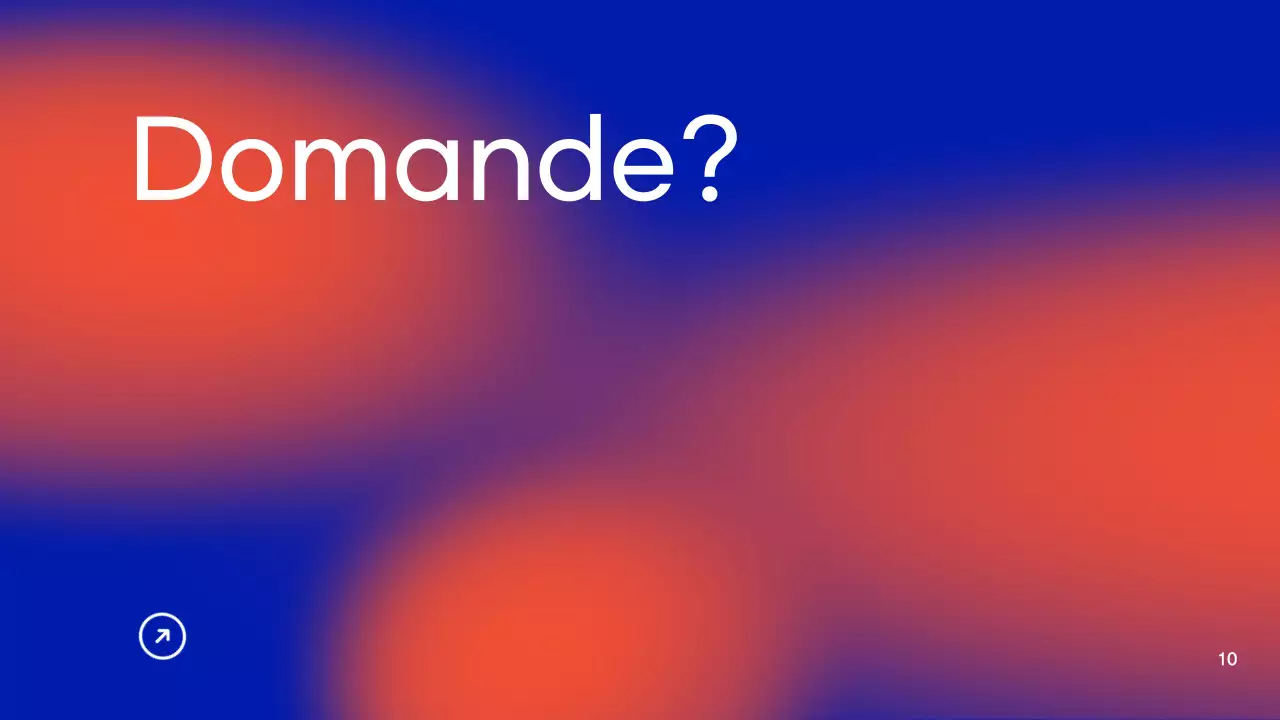 Presentazione del progetto di ricerca sul gradiente blu e arancione