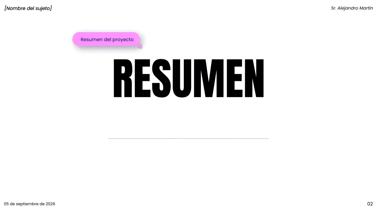 presentación del proyecto blue modern