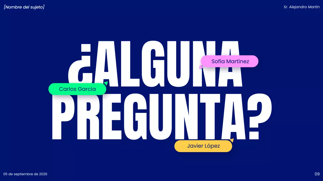 presentación del proyecto blue modern