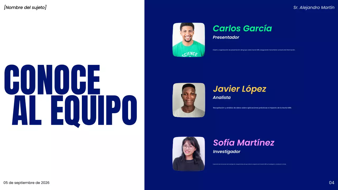 presentación del proyecto blue modern