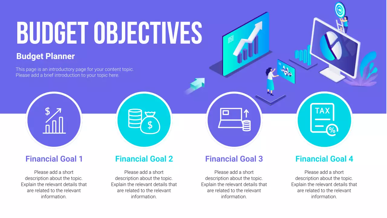 Blue Modern Budget Planner