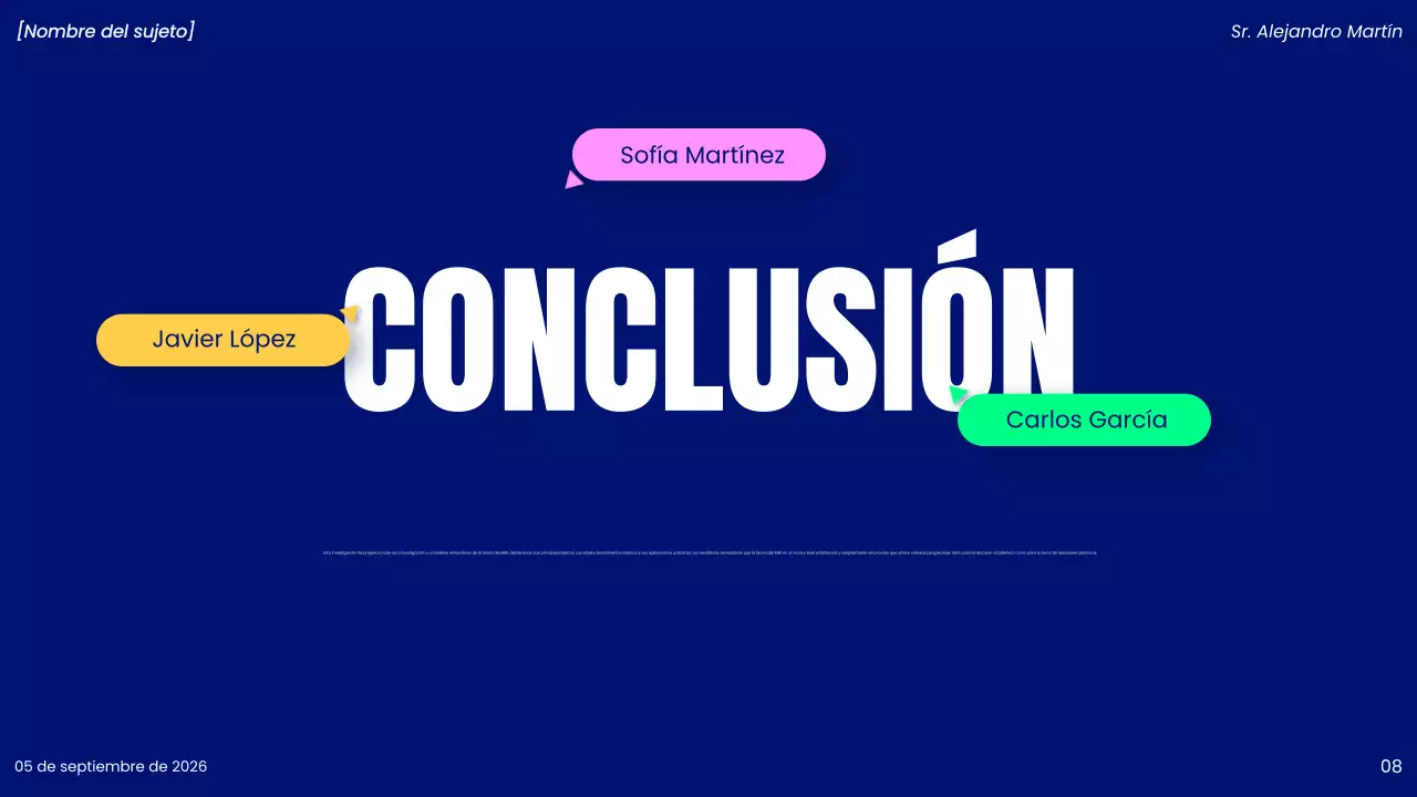 presentación del proyecto blue modern