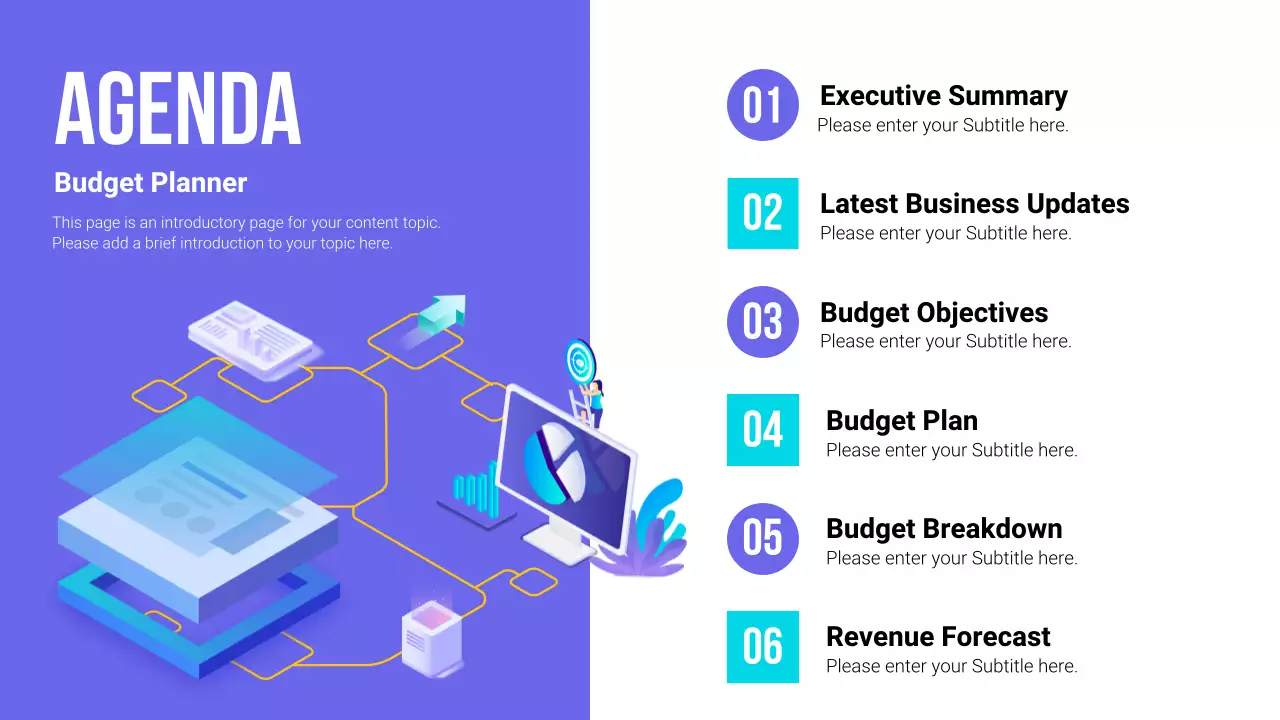 Blue Modern Budget Planner