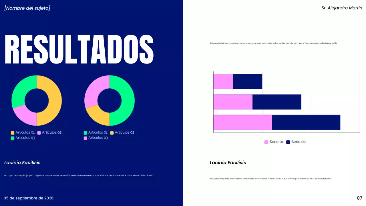 presentación del proyecto blue modern