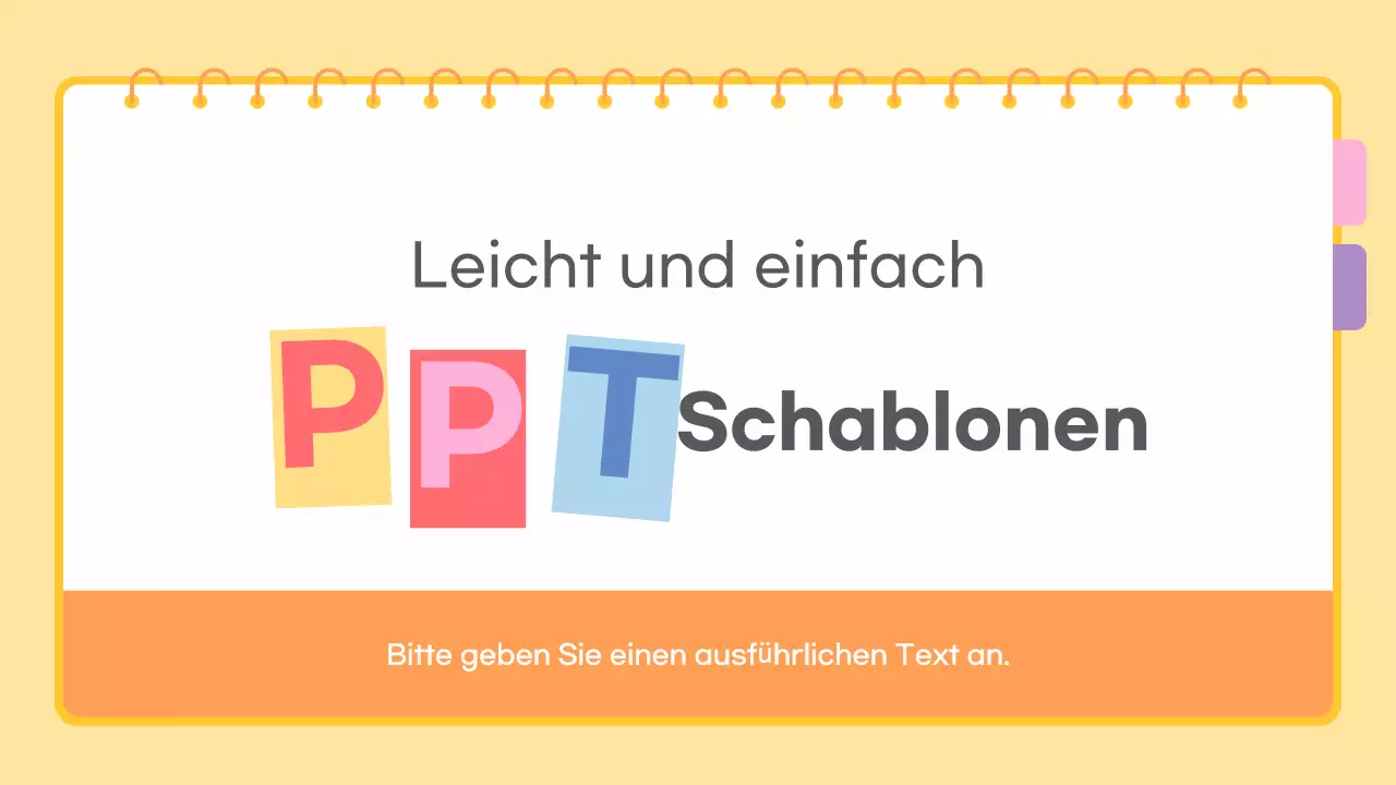 Gelb Einfache Vorlage Beschreibung