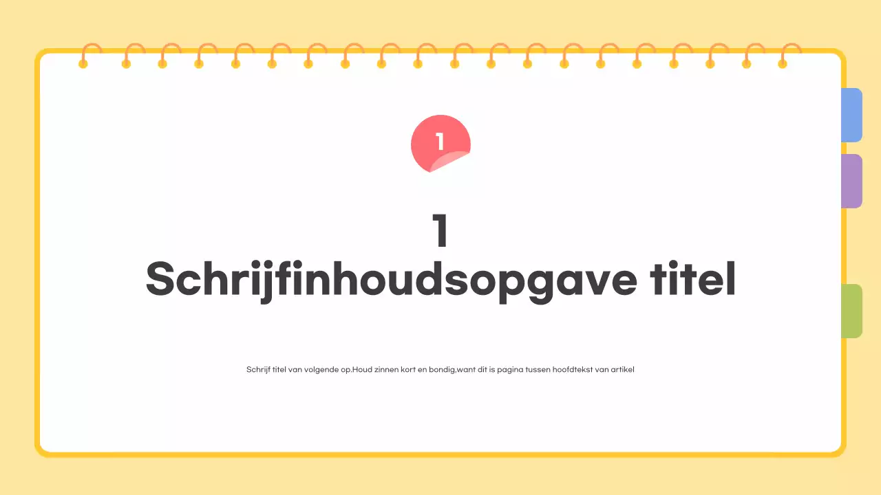 Geel Eenvoudige sjabloonbeschrijving