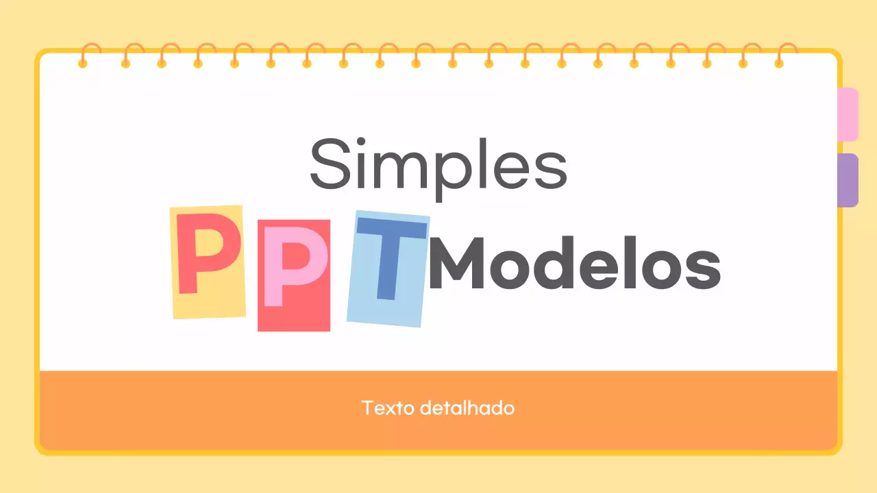 Descrição do modelo simples amarelo