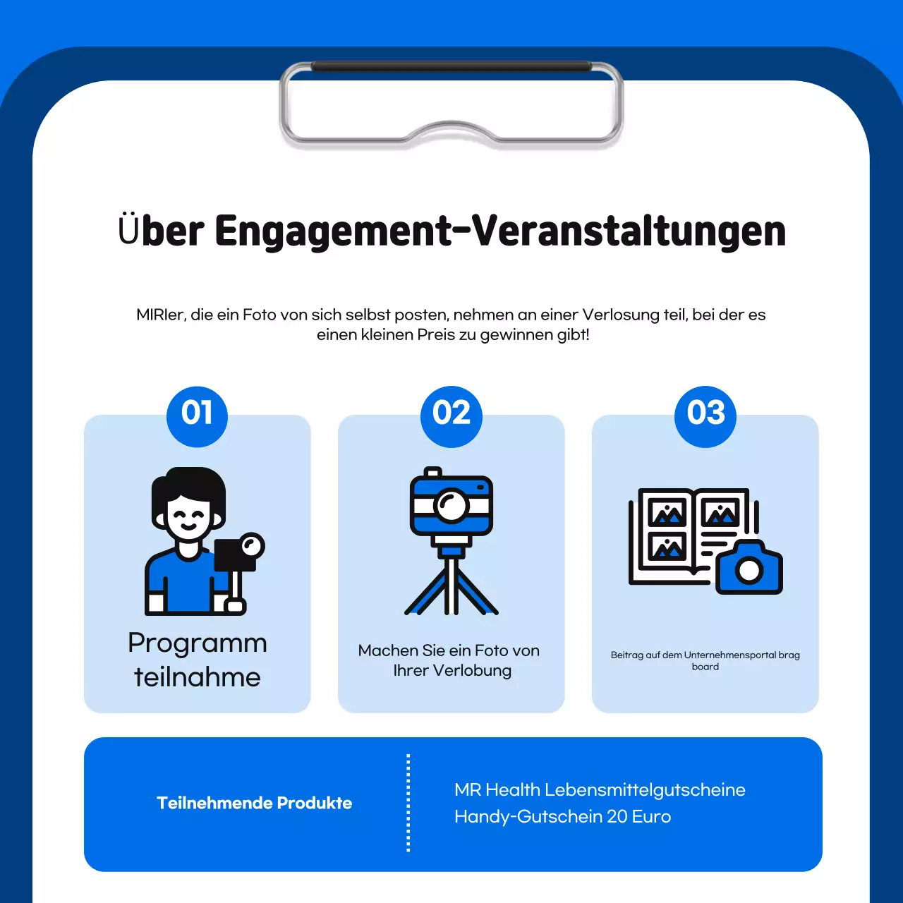 Förderung eines einfachen blau-orangenen Programms zur betrieblichen Gesundheitsförderung