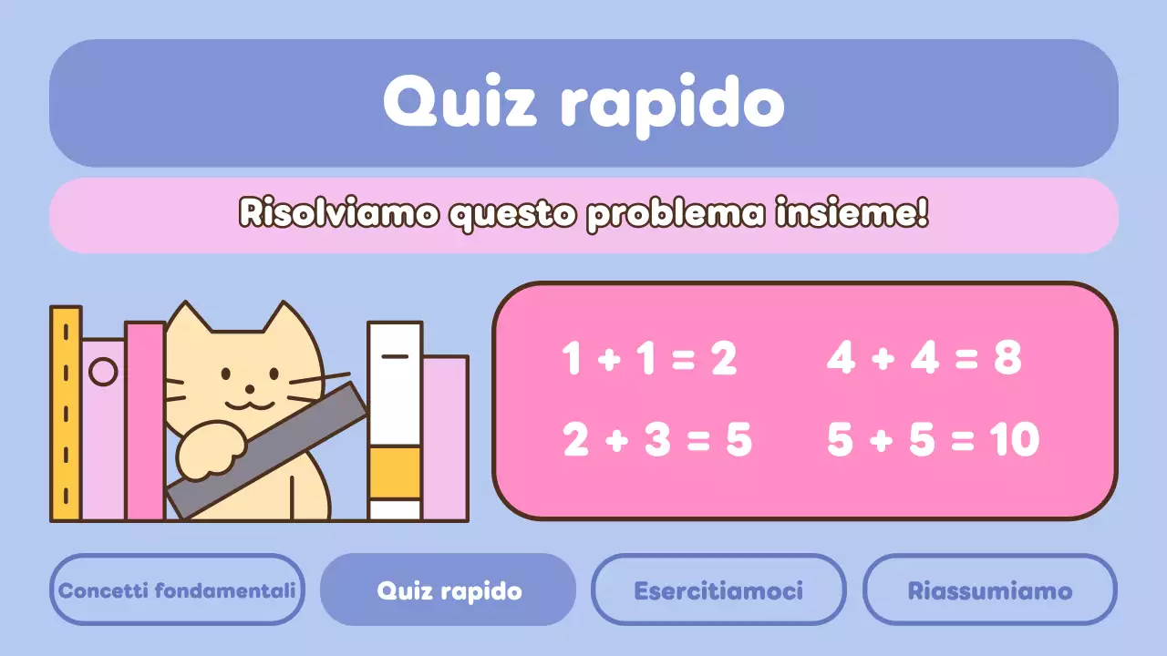 Presentazione della matematica blu-rosa per la scuola elementare