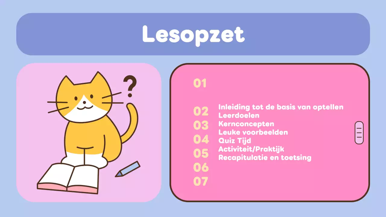 Blauw Roze Wiskunde Presentatie voor Basisschool